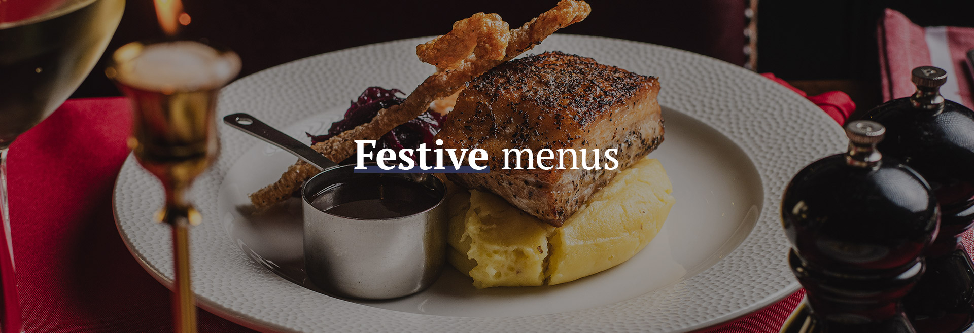 Christmas menu at The Flyer
